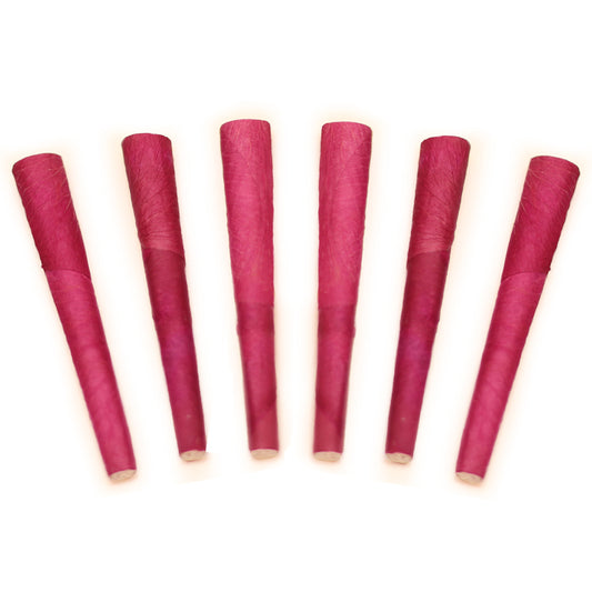 6 MINI Hot Pink Rose Petal Cones